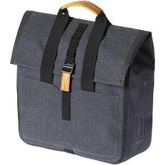 Basil Bolsa Tras. Urban Dry Shopper C/reflectante Gris Oscuro Impermeable 25l(34x16x48)cierre Ajust