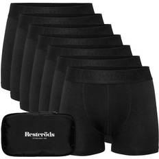 7 Stk. Unterhosen Resteröds Bamboo Boxer Travel Bag 7-pack - Black