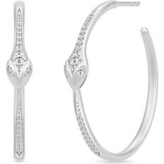 Julie sandlau boa Julie Sandlau Boa Hoops Earrings - Silver/Transparent