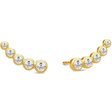 Julie Sandlau Grace Earstuds - Gold/Transparent