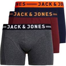 Underwear Children's Clothing Jack & Jones Boy's Logo Trunks 3-pack - Red/Dark Grey Melange (12149294)