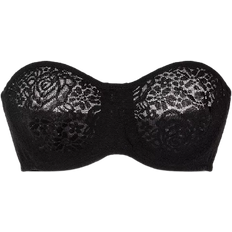 Halo Lace  Strapless Bra - Black