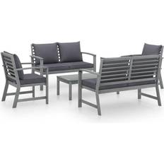 Patio Furniture vidaXL 3057783 Outdoor Lounge Set, 1 Table incl. 2 Chairs & 2 Sofas