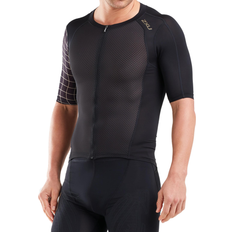 2XU Compression Sleeved Tri Top Men - Black/Gold