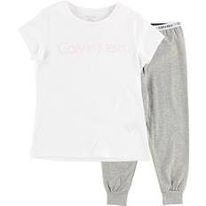 Calvin Klein Girl's Pyjama Set - White/Grey Heather (G80G800084926)