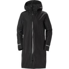 Helly Hansen Imperméable Long À Capuche Femme Noir