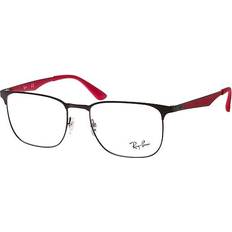 Rood Brillen en leesbrillen Ray-Ban RB6363 Zwart Montuur Helder Glazen gepolariseerd 54-18