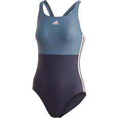 Adidas S Badedrakter adidas Women's SH3.RO 3 Stripes Colorblock Swimsuit - Legend Ink