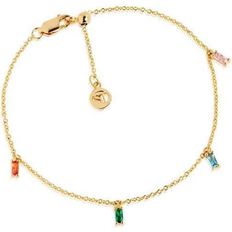 Gullbelagt Ankelkjeder Sif Jakobs Princess Anklet - Gold/Multicolour