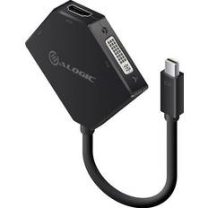 Alogic Mini DisplayPort-HDMI/DVI/VGA M-F 0.8ft