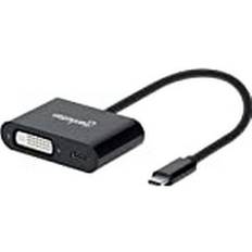 Dvi usb c Manhattan USB C-DVI/USB C 3.1 Gen 1 M-F 0.2m