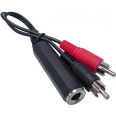 EXC 2RCA-6.3mm M-F Adapter 0.1m