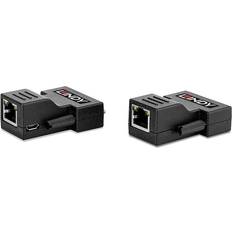 Lindy 2DVI-2RJ45/USB Micro-B M-F