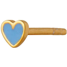 Stine a petit love Stine A Petit Love Heart Earring - Gold/Light Blue