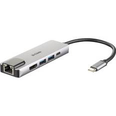 USB C - HDMI/USB A/RJ45/ USB C M-F Adapter