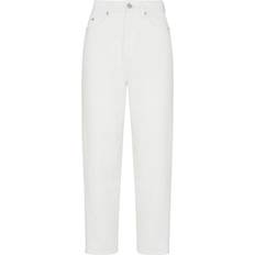 White - Woman Jeans Whistles Authentic Barrel Leg Jeans - White