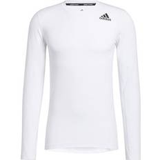 Compression shirt long sleeve adidas Techfit Compression Long-sleeve Top Men - White