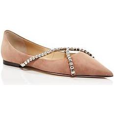 Jimmy Choo Pink Low Shoes Jimmy Choo Genevi Flat - Ballet Pink