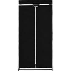 vidaXL With Zippers Black Garderobeskab 75x160cm 2stk