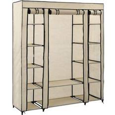 Polyester Rangement Vêtements vidaXL Compartments and Rods Armoire 150x176cm