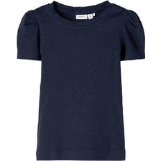 Name It Slim Fit Rib T-shirt - Blue/Dark Sapphire (13190953)