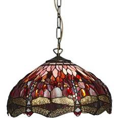 Tiffanylampor Pendellampor Nostalgia Design Dragonfly Pendellampa ∅ 40cm