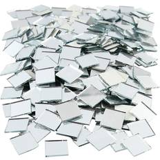 Sølv DIY Mirror Mosaic 16mm Square 500pcs