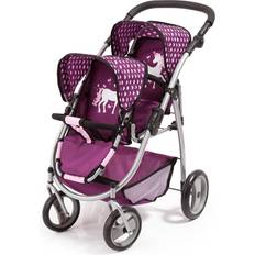 Twin dolls pram Bayer Twin Pram Purple