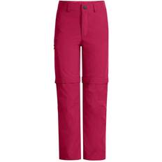 Einfarbig Softshellhosen Vaude Kid's Detective Antimos Zip-Off Pants - Crimson Red (422609770920)