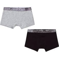 XL Boxer Shorts Children's Clothing Calvin Klein Boy's Customized Stretch Trunks 2-pack - Black/Grey Heather (B70B700048-034)