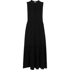 Midi Dress - Solid Colour Dresses Whistles Tiered Jersey Dress - Black