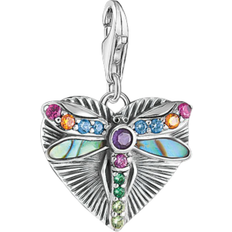 Thomas Sabo Charm Club Heart with Dragonfly Charm - Silver/Multicolour