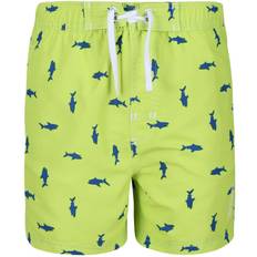 Regatta Kid's Skander II Swim Shorts - Electric Lime Shark Print