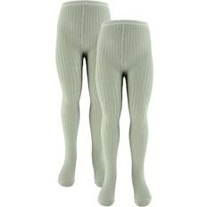 Vert Collants Name It Rib Tights 2-pack - Green/Desert Sage (13192399)