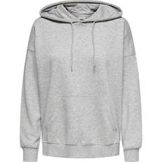 Only Feel Life Hoodie - Grey/Light Grey Melange