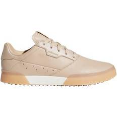 Beige - Damen Golfschuhe adidas Adicross Retro Spikeless Golf W - Ash Pearl/Gold Metallic/Chalk White