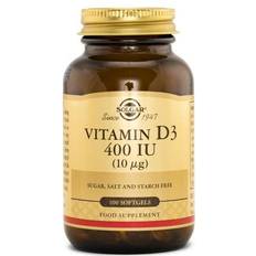 Gel Vitaminer & Mineraler Solgar Vitamin D3 400 IU 100 st
