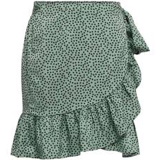 Röyhelöt Vaatteet Only Olivia Wrap Skirt - Wvn Green