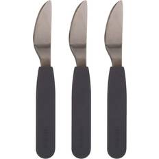 Grå Barnebestikk Filibabba Silicone Knife 3-pack Stone Grey