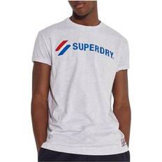 Superdry Sportstyle Application T-shirt - Mottled White