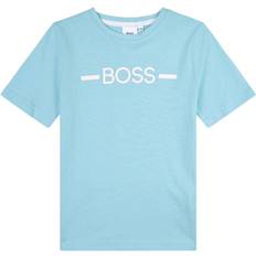 Boys hugo HUGO BOSS Boy's Logo Print Short Sleeve T-Shirt - Sea Green