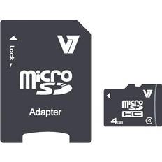 V7 Micro tarjeta de 4 GB SDHC Clase 4 adaptador