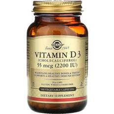 Naturell - Sockerfri Vitaminer & Mineraler Solgar Vitamin D3 (Cholecalciferol) 55Mcg 2200 IU 100 st
