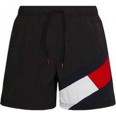 Men - XXS Swimwear Tommy Hilfiger Signature Flag Swim Shorts - Black