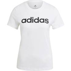 Mujer - XXS Camisetas Adidas Essentials Slim Logo T-Shirt - White/Black Female