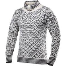 Svalbard Zip Neck Sweater Unisex - Offwhite/Anthracite