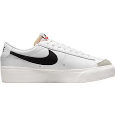 Synthetic - Women Shoes NIKE Blazer Low Platform W - White/Sail/Team Orange/Black