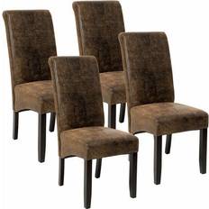 tectake 403628 Leather 4-pack Kjøkkenstol 106cm 4st