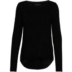 Poliammide Top Only Texture Knitted Pullover - Black