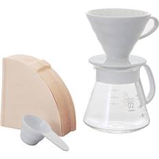 Hvite Filterholdere Hario V60-02 Coffee Dripper Set